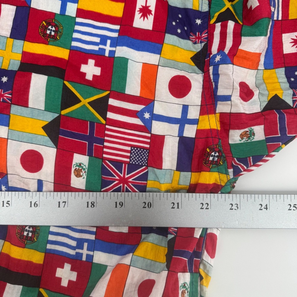 Solare‎ Sporta Flag Print Windbreaker Jacket Women Small Multicolor Vintage 90s - Picture 8 of 9